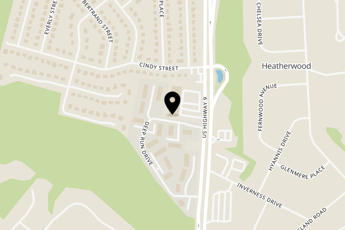 Map showing the location of N Thai Palace Old Bridge on 3366 US-9 in Old Bridge
